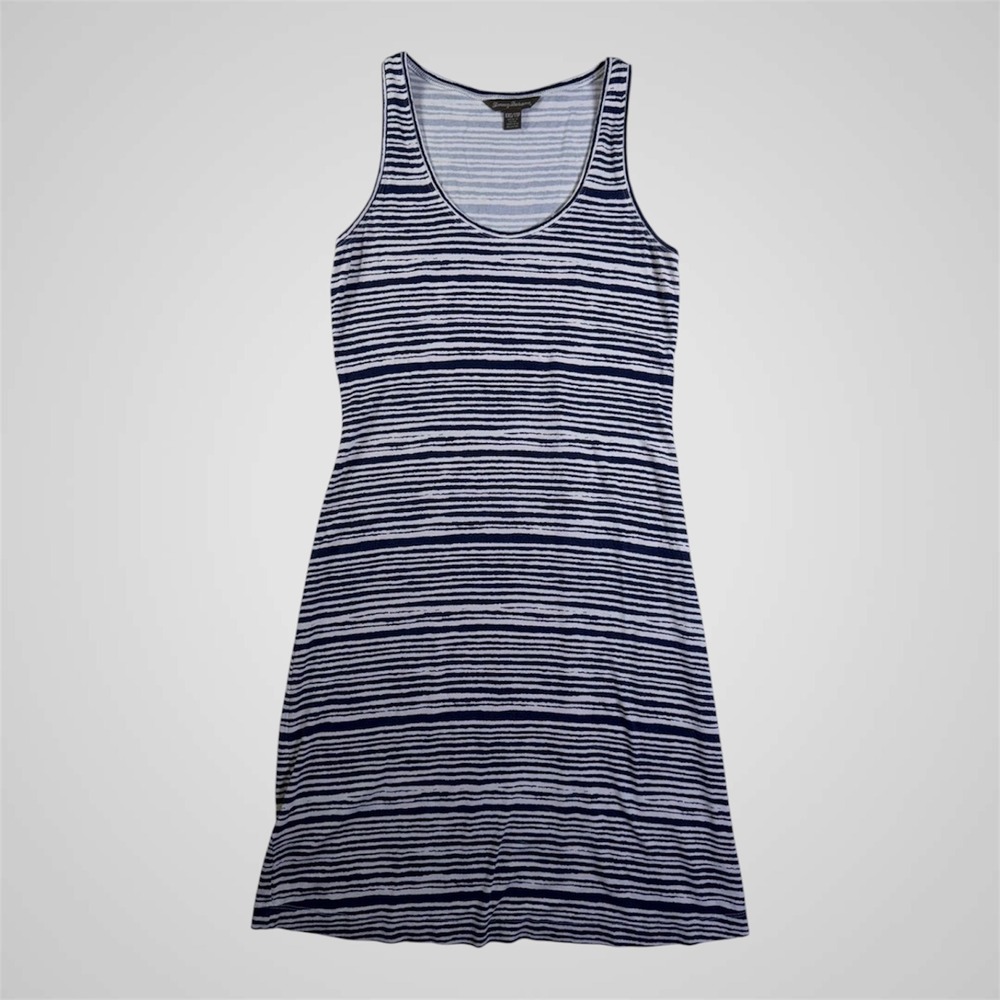Tommy Bahama Womens Tank Dress XXS Striped Sleeveless Navy Blue Casual Stretch - Picture 2 of 8